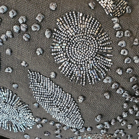 New! La Bellum Black Embroidered Beaded Jacket - Picture 4 of 5